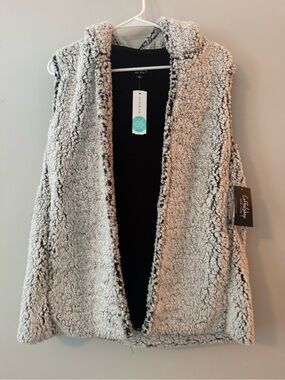 Cherish Gray Sherpa Vest - Cozy Open Front Vest
